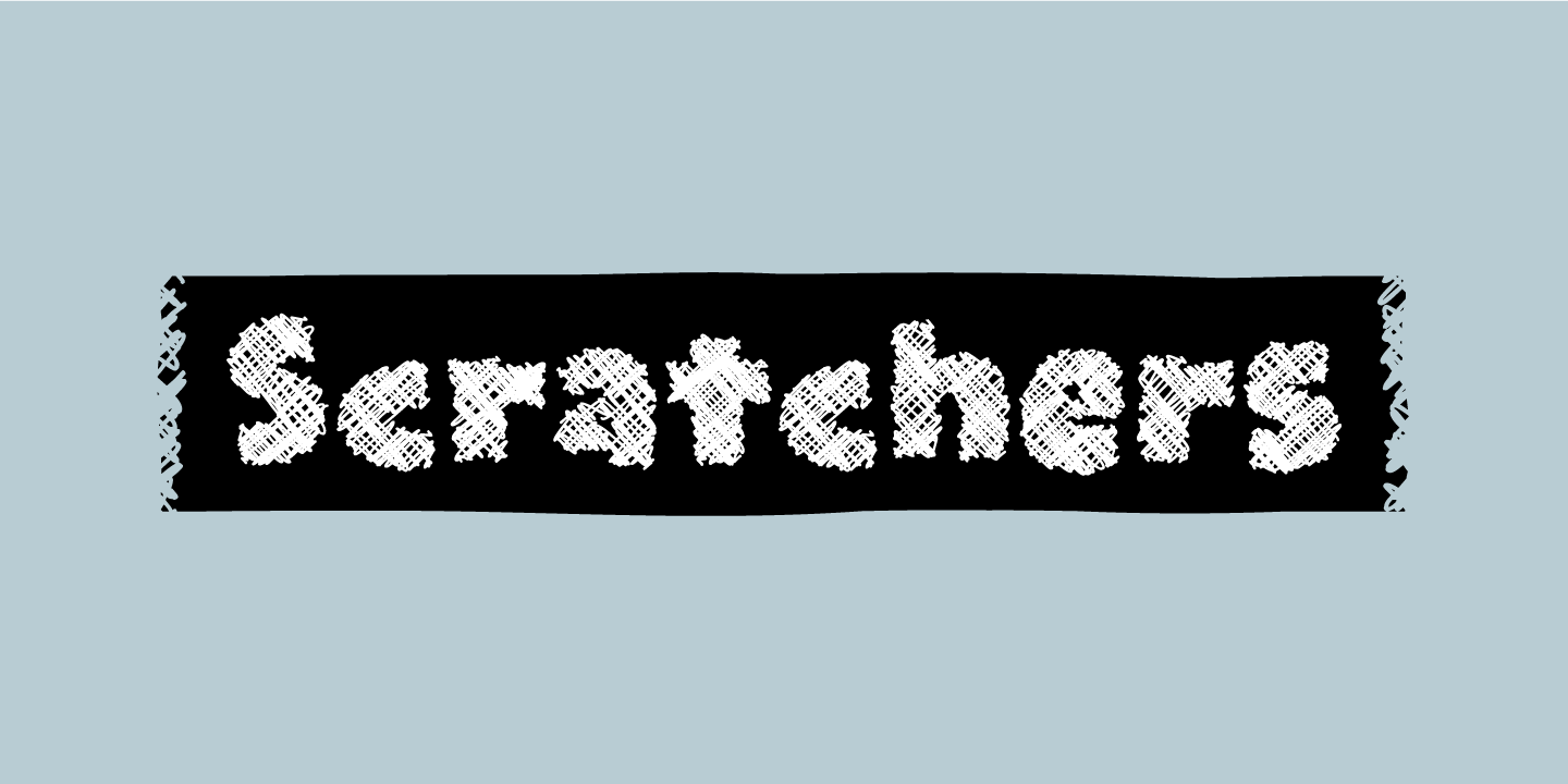 Ejemplo de fuente Scratchers Italic